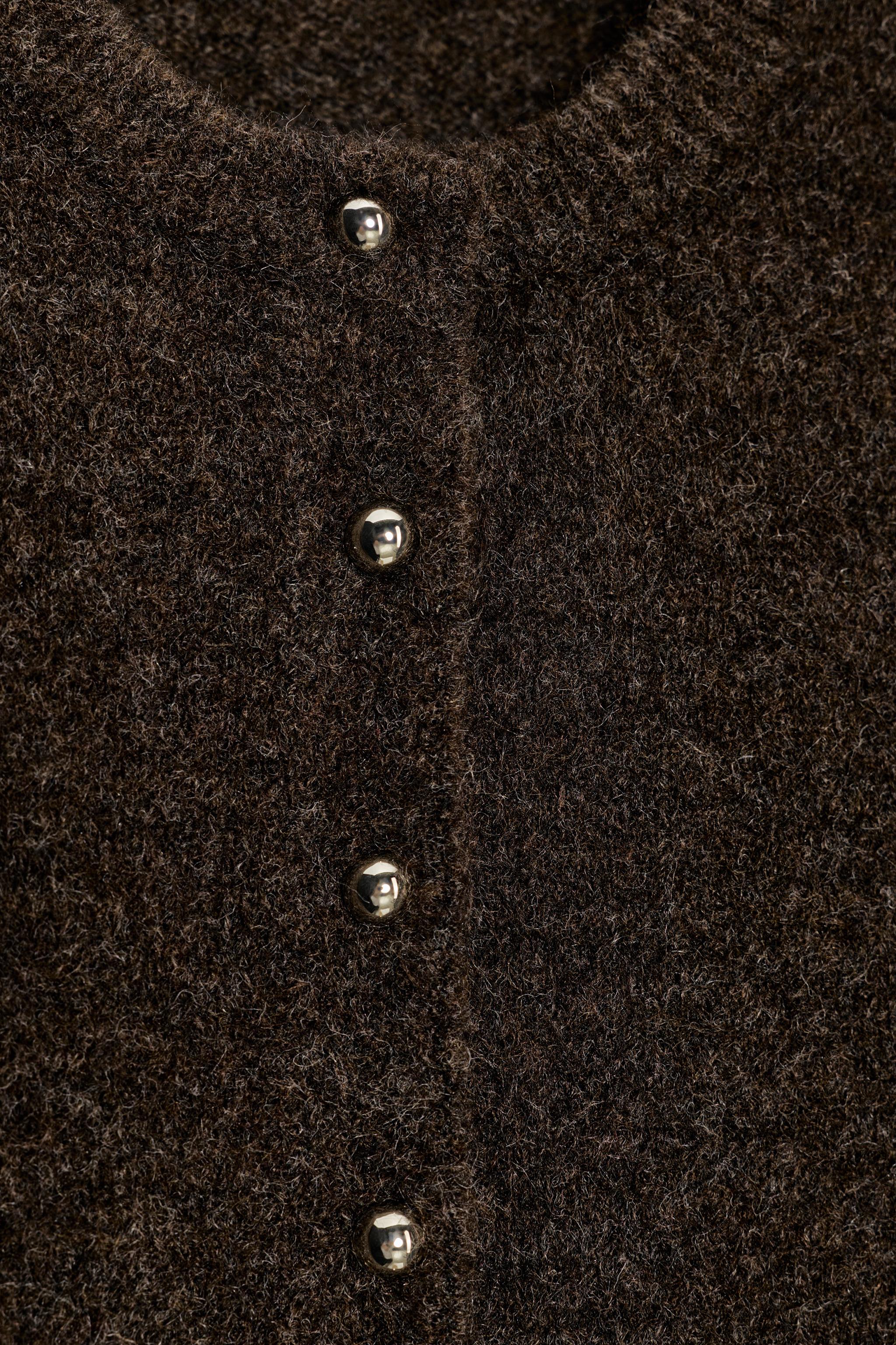 BALL BUTTON KNIT CARDIGAN